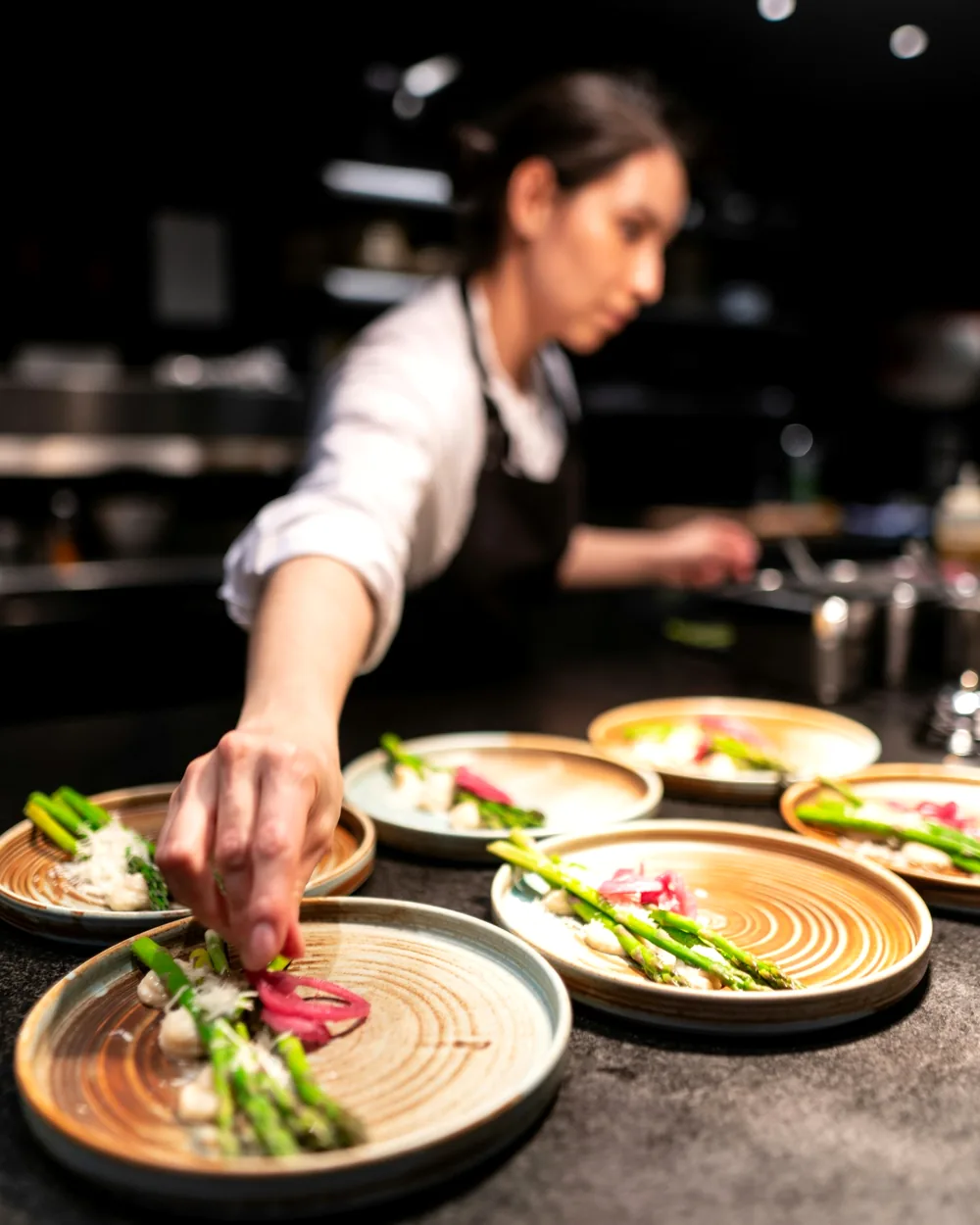 Chef working in a professional kitchen